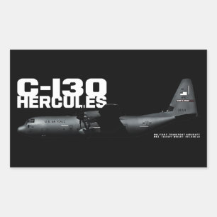 Pegatina Rectangular C-130 Hércules