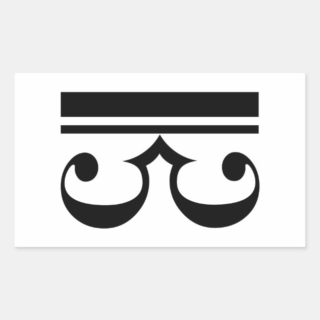 Pegatina Rectangular C-Clef (Anverso)