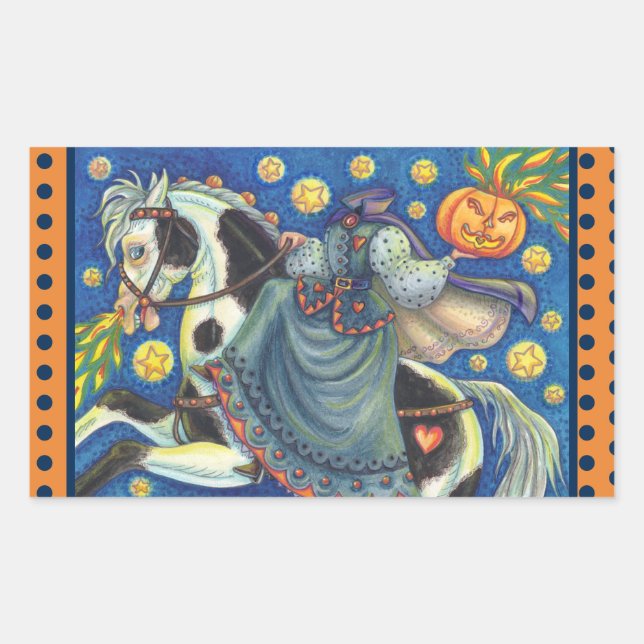 PEGATINA RECTANGULAR CABALLERO SIN CABEZA, PEGATINAS SIDESADDLE SHEET R (Anverso)