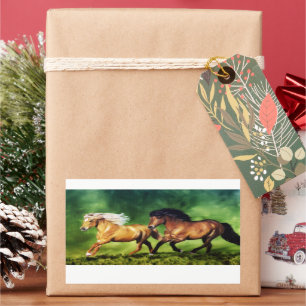 Pegatina Rectangular Caballos Islandeses de Dream Team