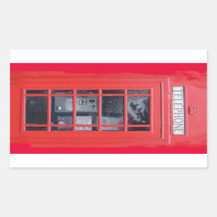 Pegatina Rectangular Cabina de teléfonos roja de Londres