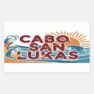 Pegatina Rectangular Cabo San Lucas