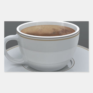 Pegatina Rectangular Café