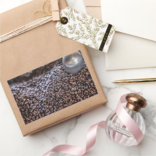 Pegatina Rectangular Café de República Dominicana