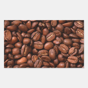 Pegatina Rectangular Café frijol