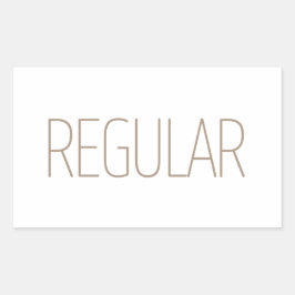 Pegatina Rectangular Café Regular Bronceado Elegante