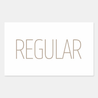 Pegatina Rectangular Café Regular Bronceado Elegante