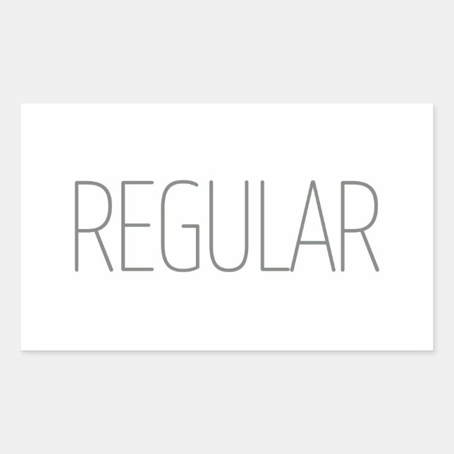 Pegatina Rectangular Café Regular Marrón Brillante (Anverso)