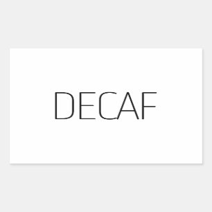 Pegatina Rectangular Café Sleek Decaf