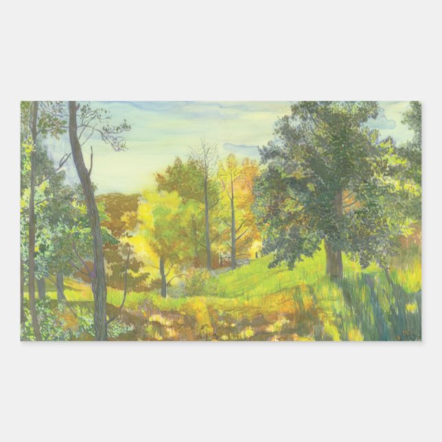 Pegatina Rectangular Caída solar (Anverso)