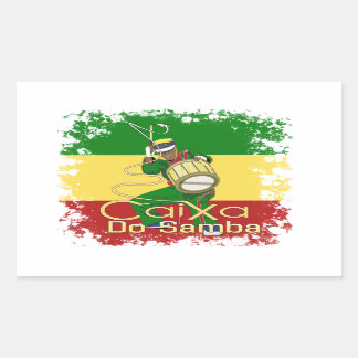 Pegatina Rectangular Caixa Batucada Samba