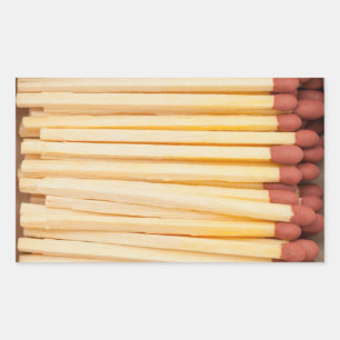 Pegatina Rectangular Caja de cerillas