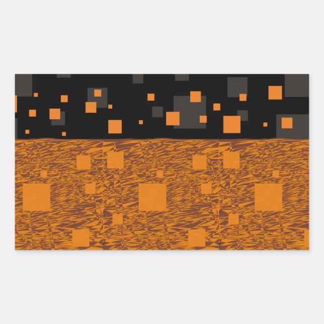 Pegatina Rectangular caja negra de Halloween abstracta de alerta de nar (Anverso)