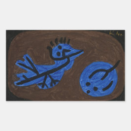 Pegatina Rectangular Calabaza de pájaros azules - Paul Klee 1939
