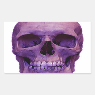 Pegatina Rectangular Calavera