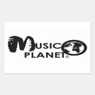 Pegatina Rectangular Calcomanías rectangulares de MUSIC PLANET