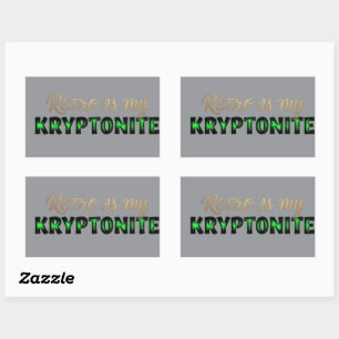 Pegatina Rectangular calcomanías rectangulares llamativas de los 80/90