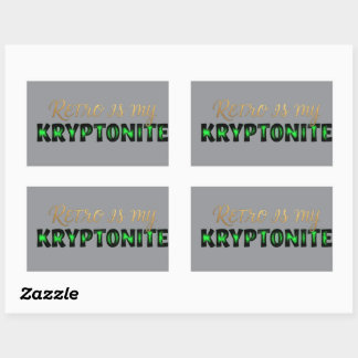 Pegatina Rectangular calcomanías rectangulares llamativas de los 80/90