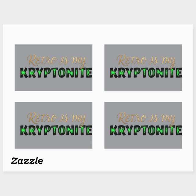 Pegatina Rectangular calcomanías rectangulares llamativas de los 80/90 (Hoja)