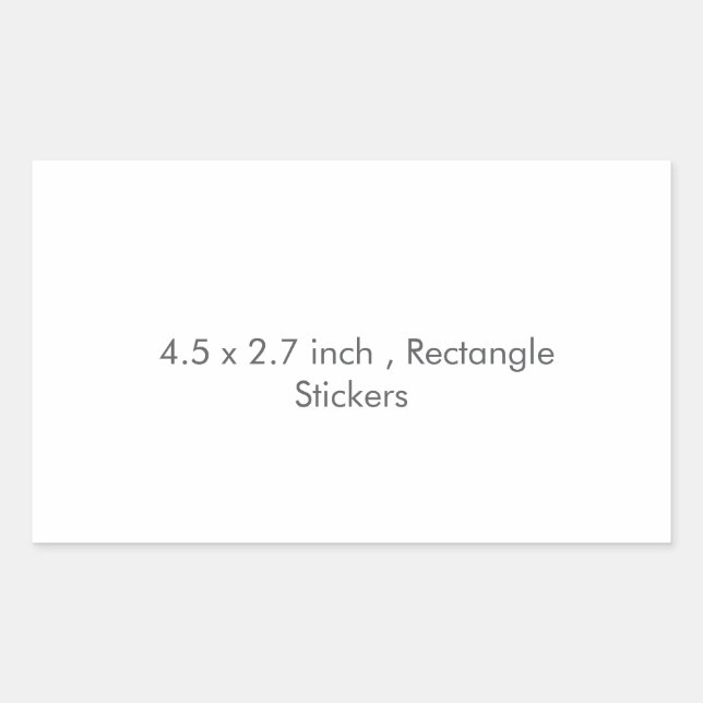Pegatina Rectangular Calcomanías rectangulares personalizadas, formato: (Anverso)