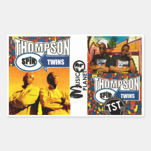 PEGATINA RECTANGULAR CALCOMANÍAS RECTANGULARES THOMPSON SPIN TWINS