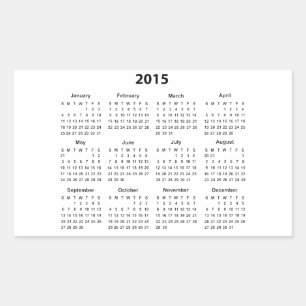Pegatina Rectangular Calendario de 2015