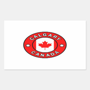 Pegatina Rectangular Calgary Canada