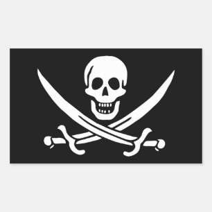 Pegatina Rectangular Calico Jack