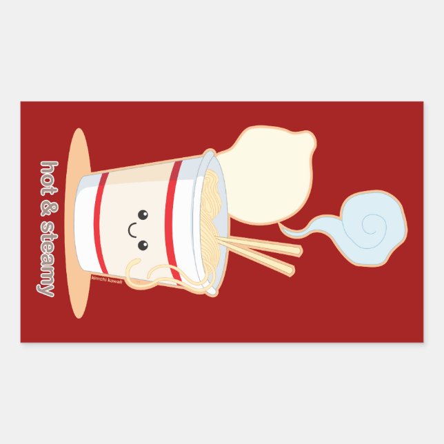 Pegatina Rectangular Caliente y húmedo (Anverso)