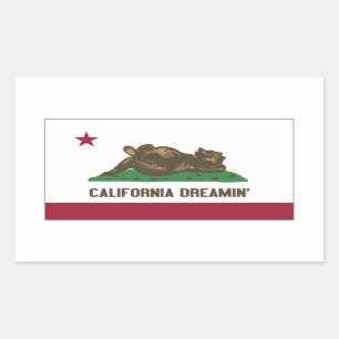 Pegatina Rectangular California Dreamin