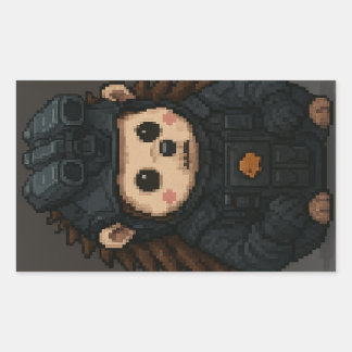 PEGATINA RECTANGULAR CALL OF DUTY HEDGEHOG