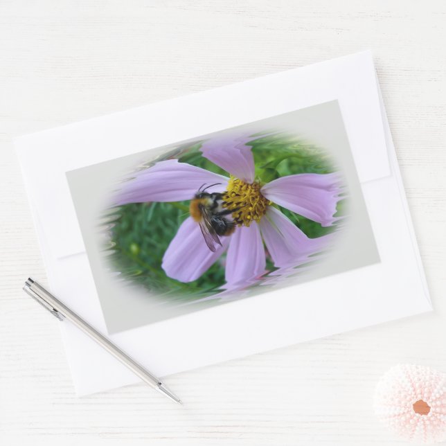 Pegatina Rectangular Calor de verano (Sobre)