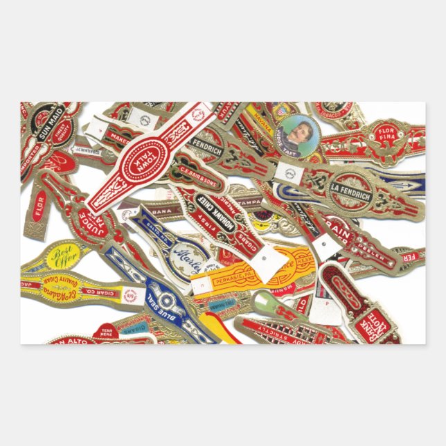 Pegatina Rectangular Calzoncillos de anillo de puros (Anverso)