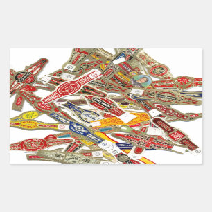 Pegatina Rectangular Calzoncillos de anillo de puros