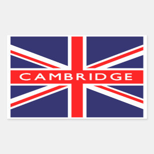 Pegatina Rectangular Cambridge : Bandera británica
