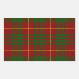 Pegatina Rectangular Cameron tartan green