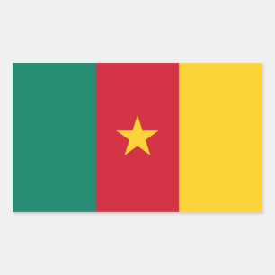 Pegatina Rectangular Camerún/Bandera camerunesa
