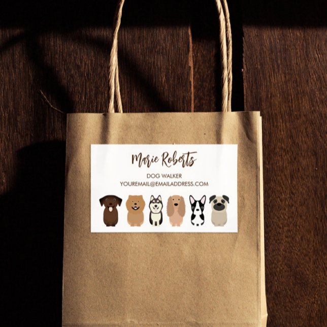 Pegatina Rectangular Caminata de perro, sentada de Mascotas, cuidado de (Subido por el creador)