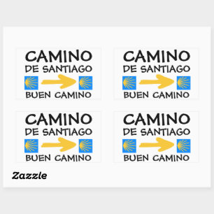Pegatina Rectangular Camino de Santiago