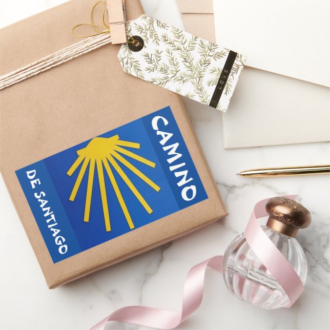 Pegatina Rectangular Camino de Santiago Camino de Santiago 002 (Regalar)