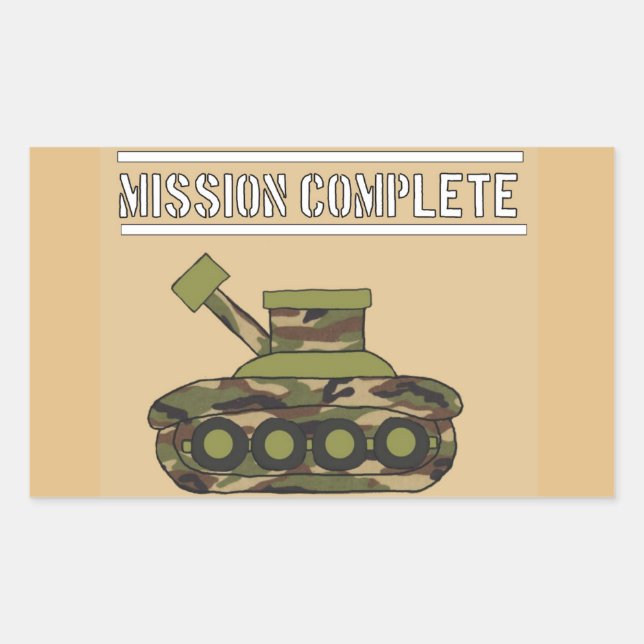 Pegatina Rectangular Camo Camouflage Fiesta de la Armada (Anverso)