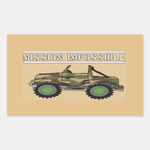 Pegatina Rectangular Camo Camouflage Fiesta de vehículos del ejército