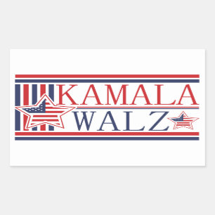 Pegatina Rectangular Campaña de entradas democráticas Walz 2024