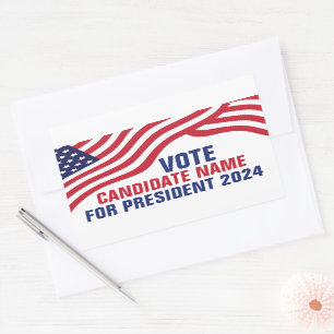 Pegatina Rectangular Campaña electoral 2024 de personalizado