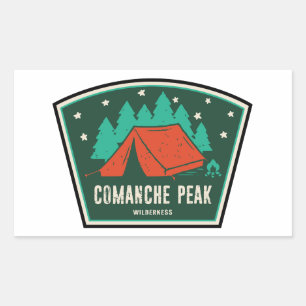 Pegatina Rectangular Camping Colorado Peak