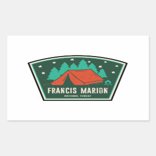 Pegatina Rectangular Camping Forestal Nacional Francis Marion
