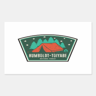 Pegatina Rectangular Camping Forestal Nacional Humboldt-Toiyabe