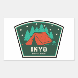 Pegatina Rectangular Camping Forestal Nacional Inyo