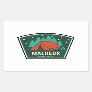 Pegatina Rectangular Camping Forestal Nacional Malheur