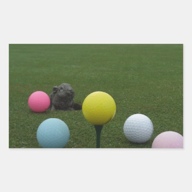 Pegatina Rectangular Campo de golf de montaña de Semana Santa (Anverso)